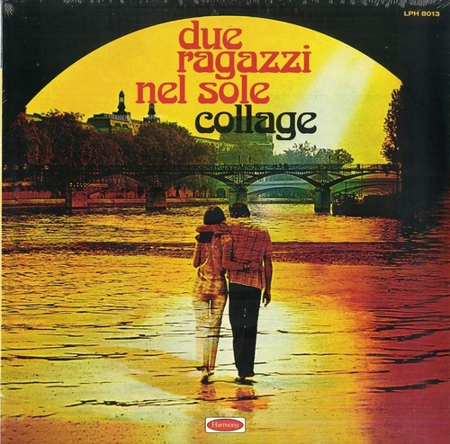 Collage due ragazzi nel - due, sole